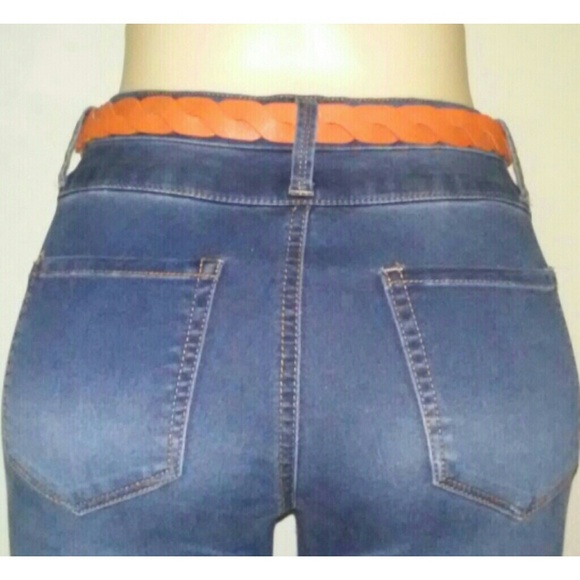 Orange Flat Twist Belt - Picture 3 of 3